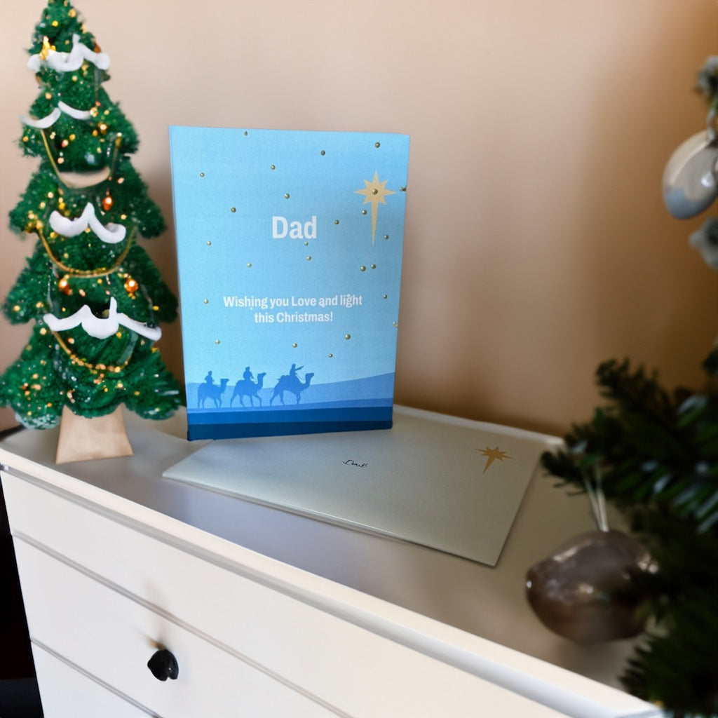 3 Kings greeting card on hallstand