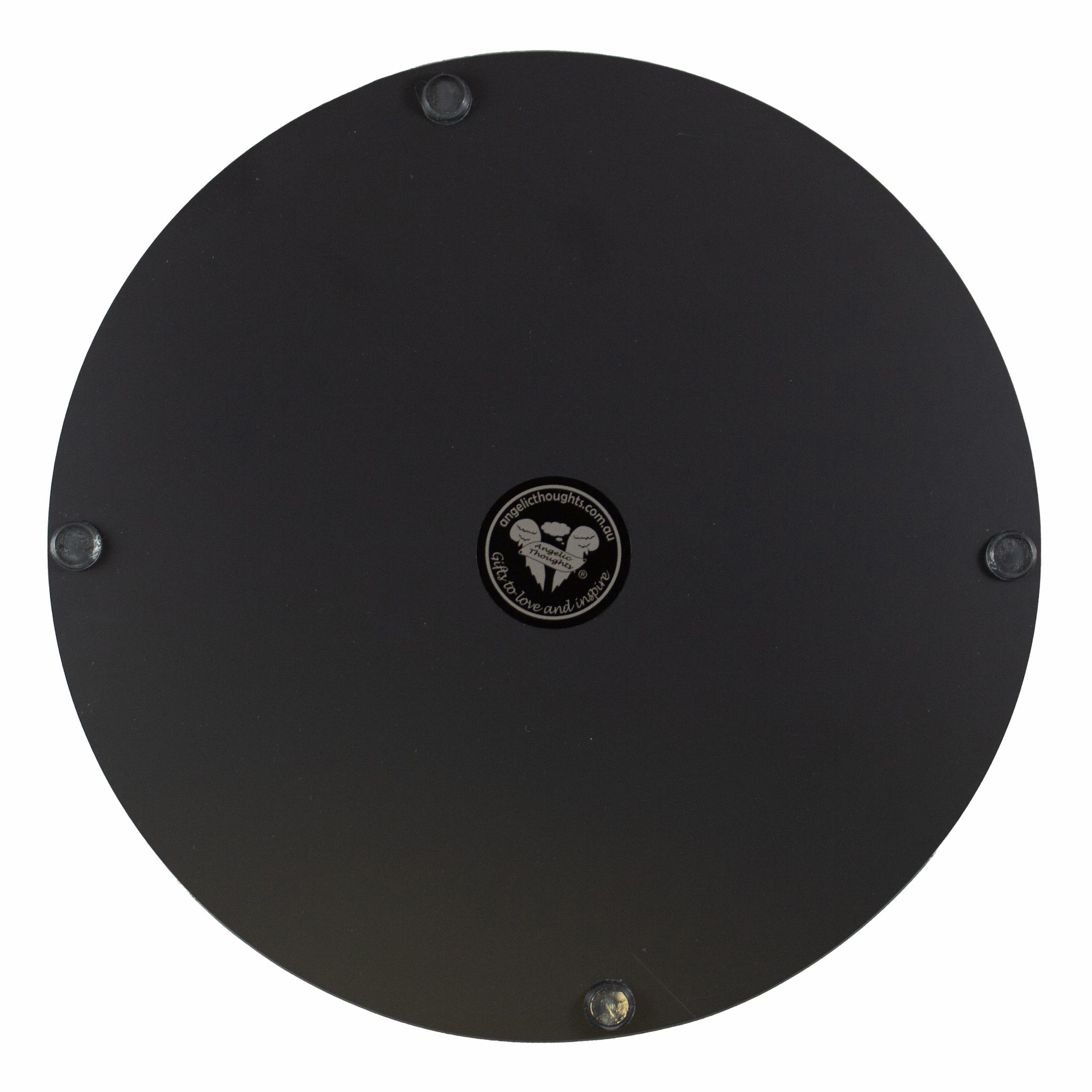 back of 20.5cm round mirror plate with 4 pads