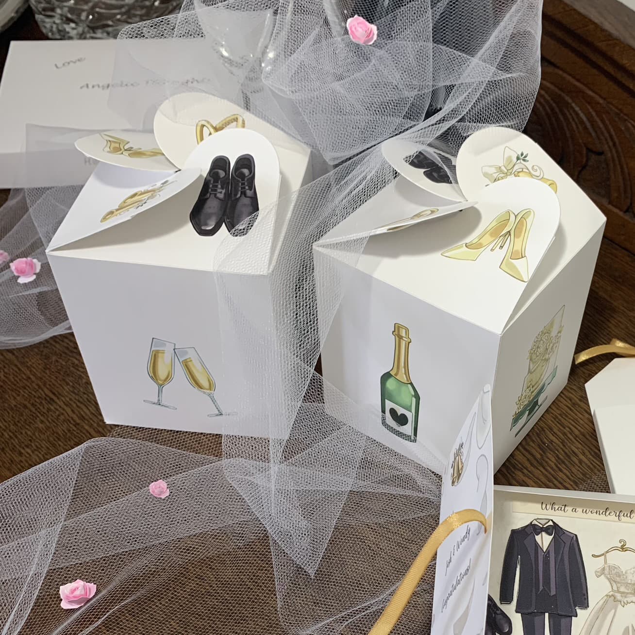 Personalised Soy Wedding Candle SET To Match Parchment Book Card - Custom Label Configuration
