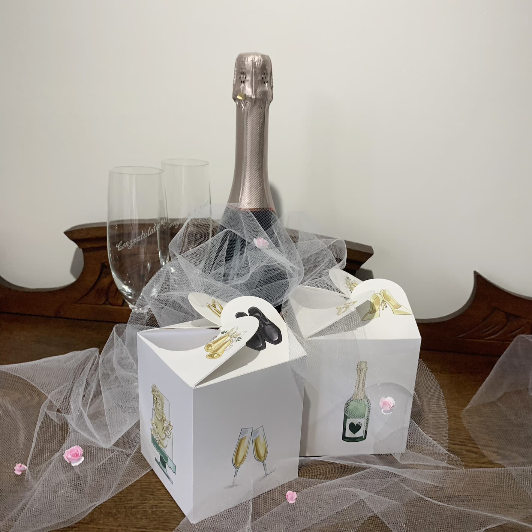 Personalised Soy Wedding Candle SET To Match Parchment Book Card - Custom Label Configuration