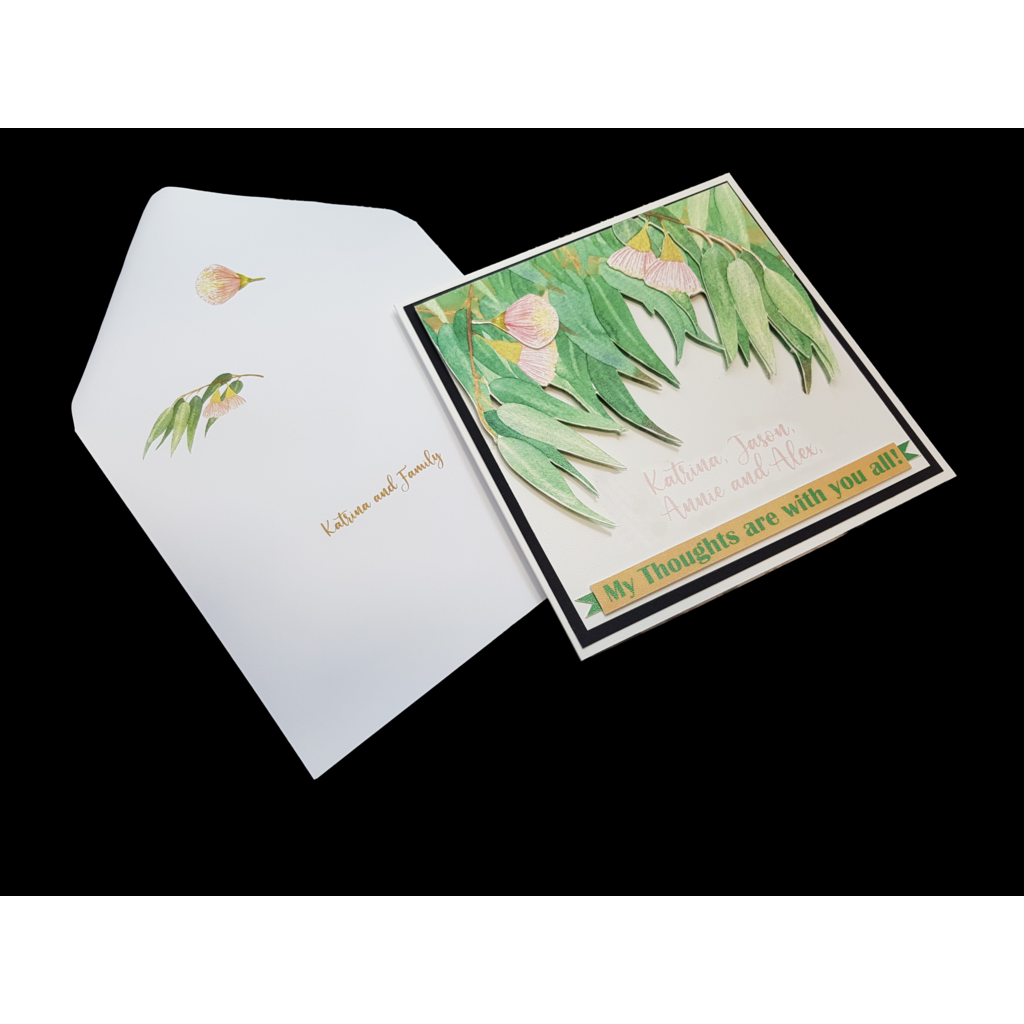 Eucalyptus Gum Blossoms Sympathy Greeting Card