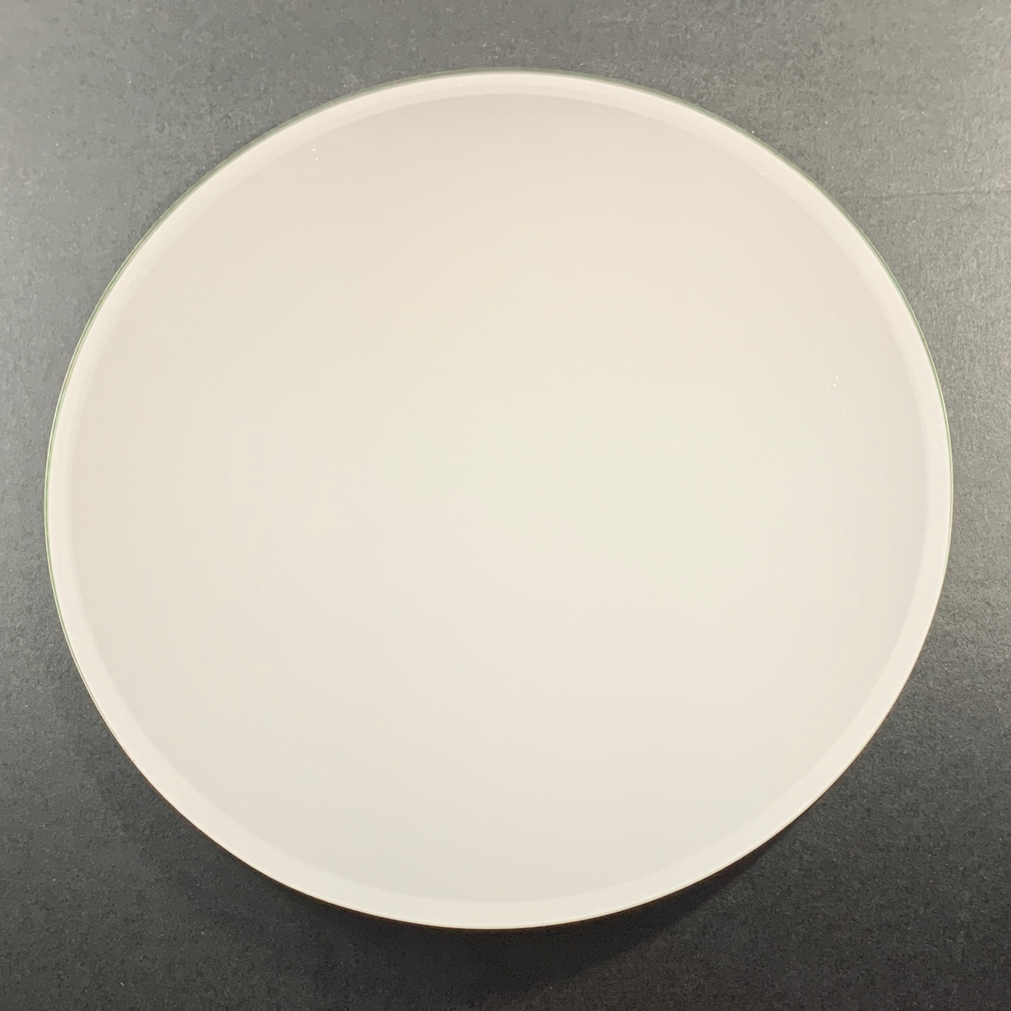Round Mirror Candle Plate with Bevilled Edge (20cm) - Last One!
