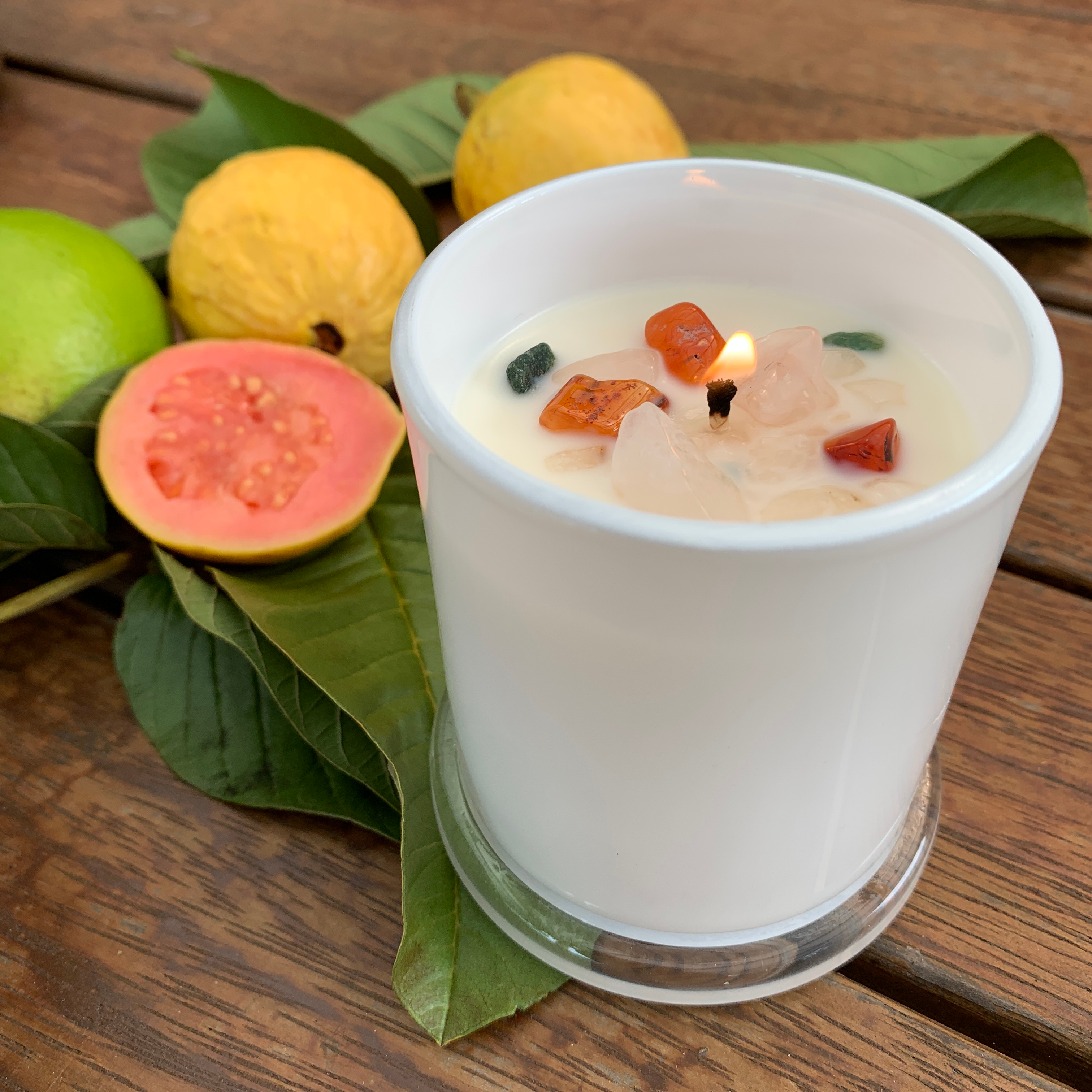 Pink Guava and Lime Soy Wax Candle - Medium