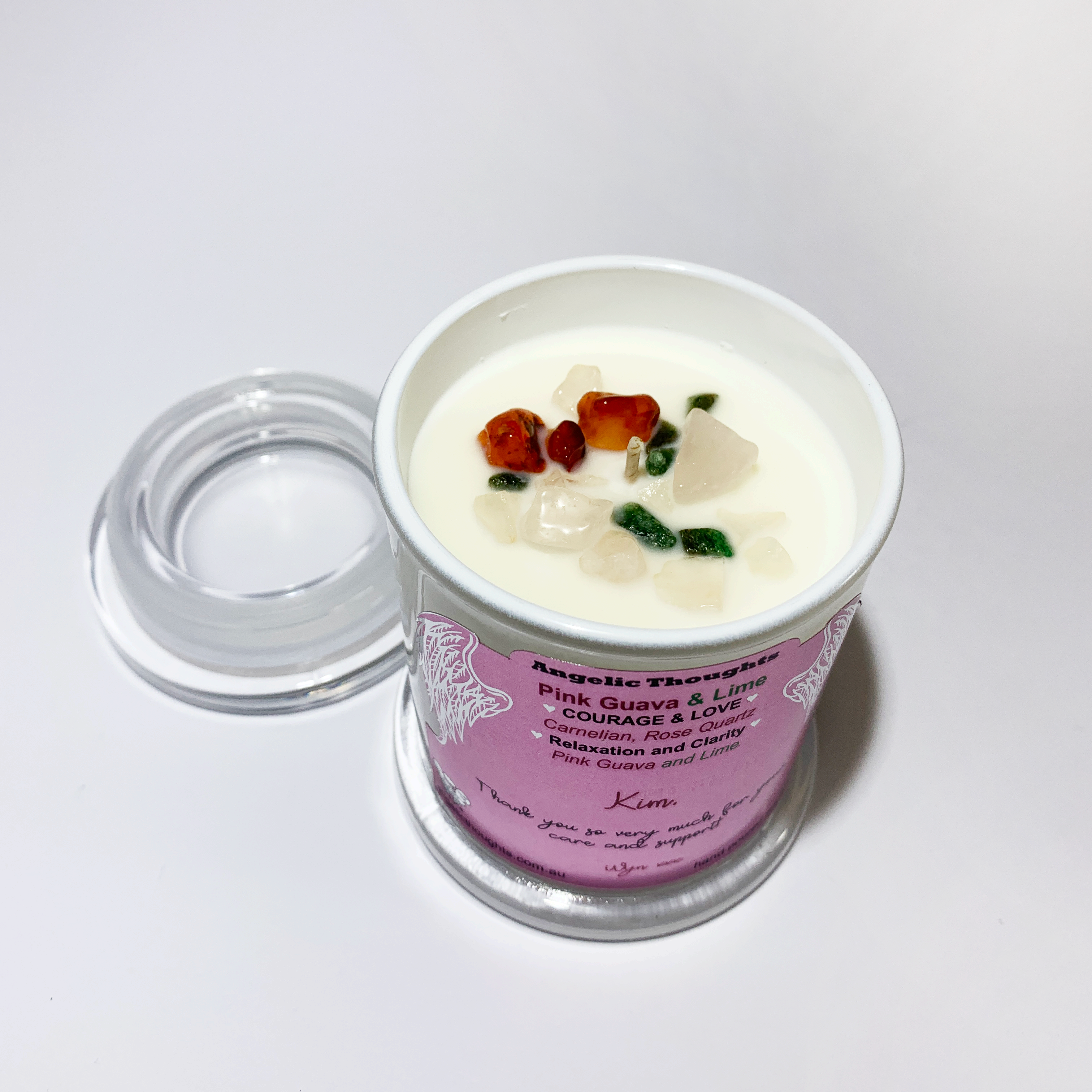 Pink Guava and Lime Soy Wax Candle - Medium