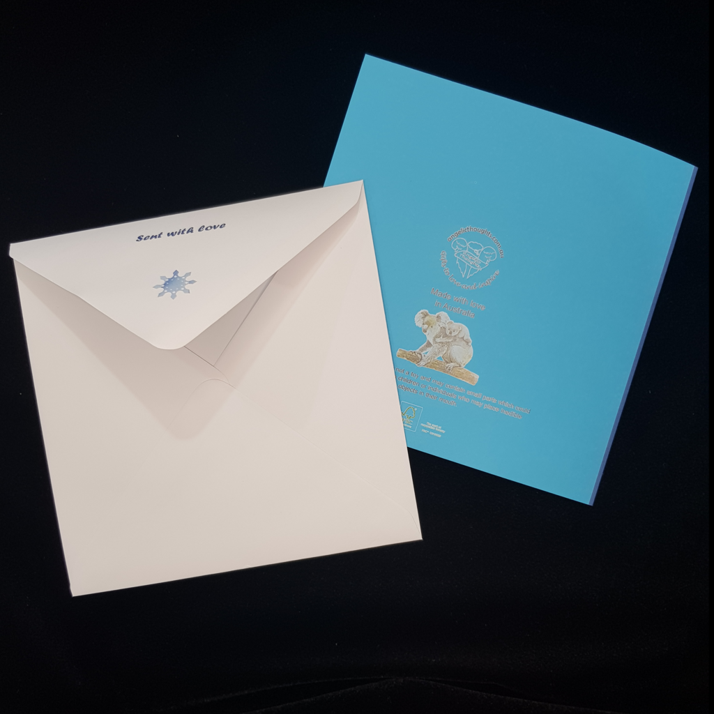 Merry Christmas and Happy New Year Snowflakes Card - Electric Blue Glitter
