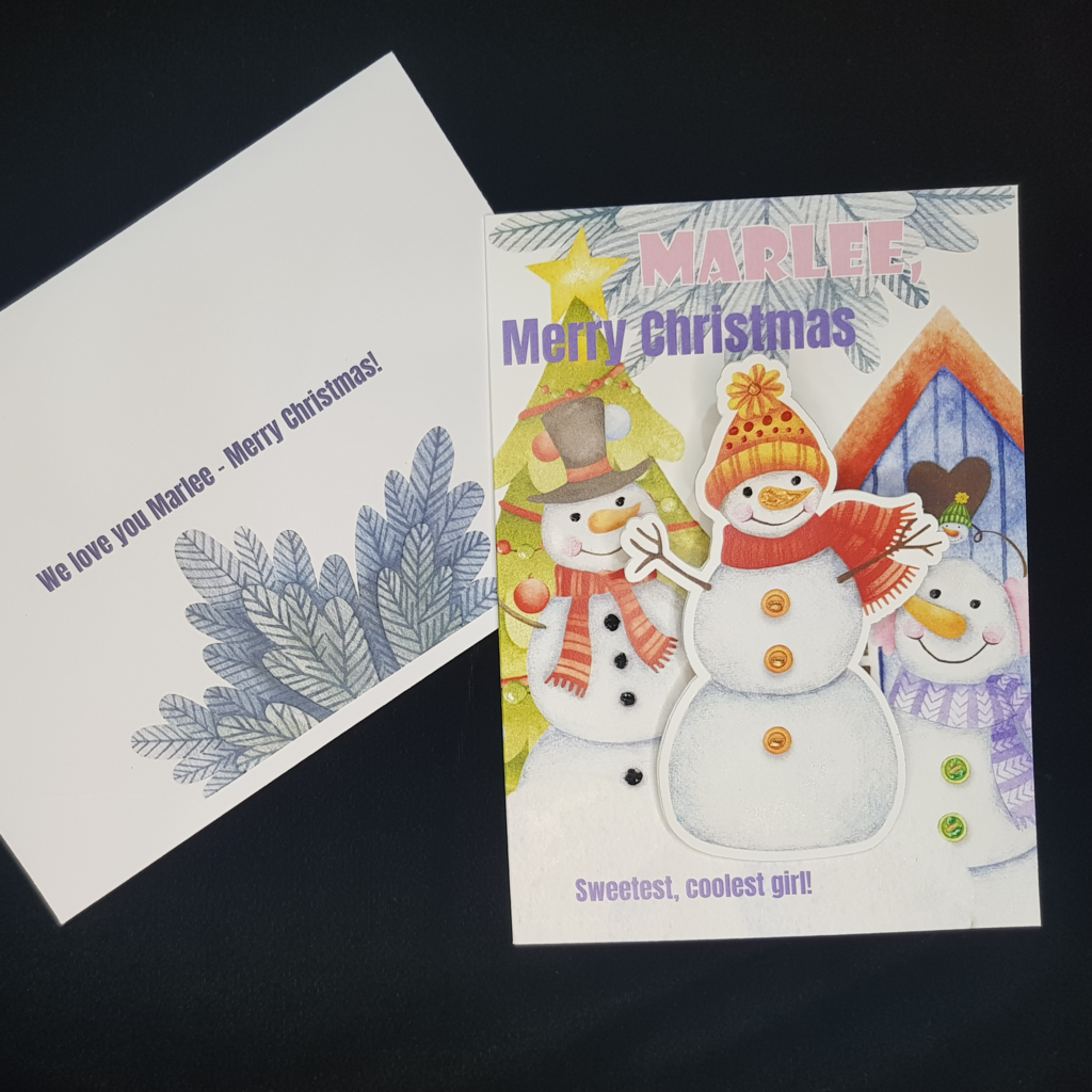 Snowman Family Wobble Card - 003