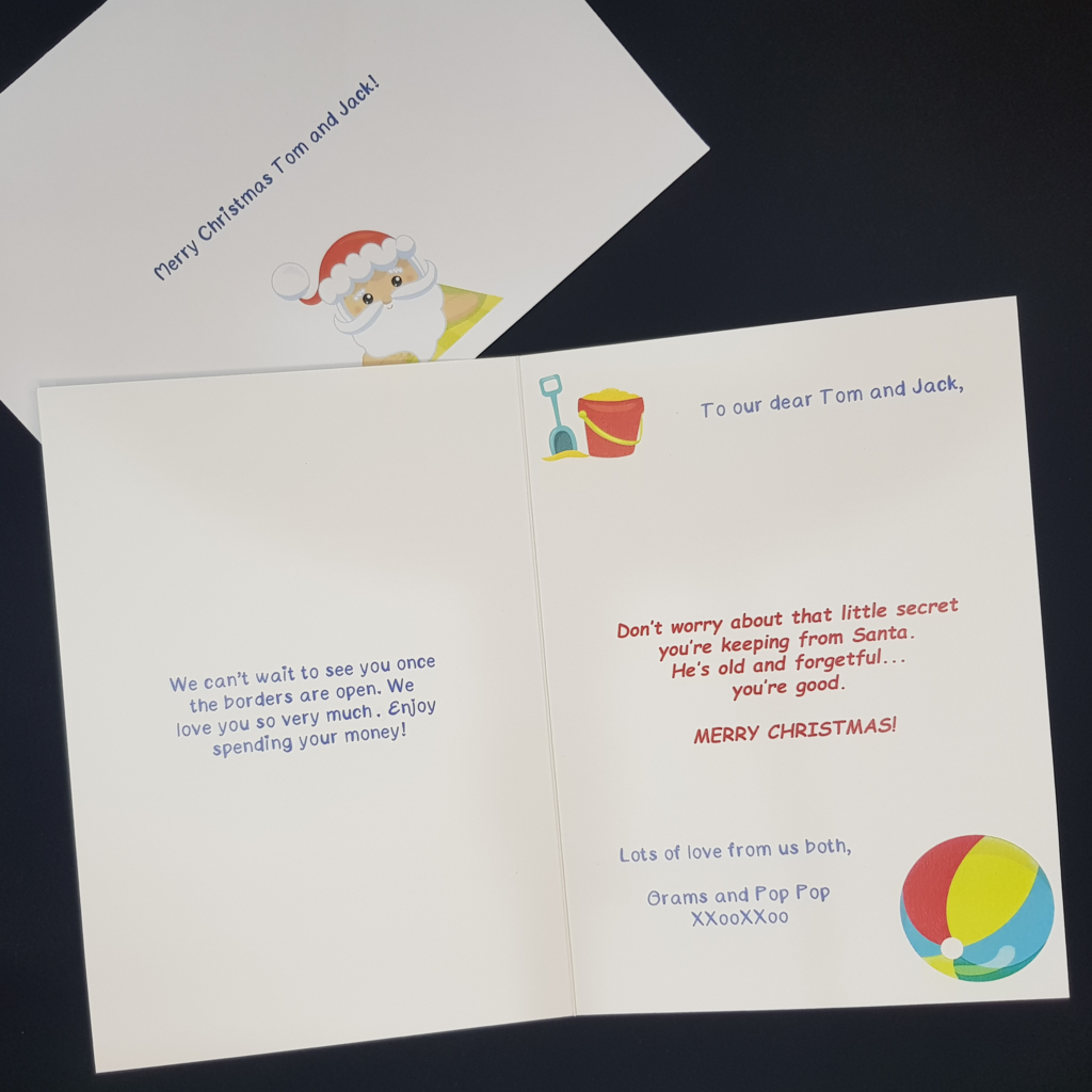 Summer Surfing Santa Wobble Card - 001