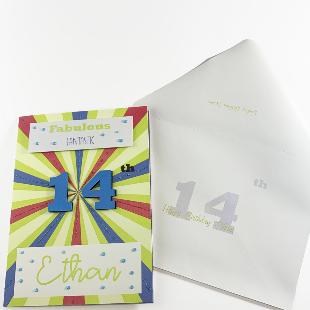 Time Warp Rays Birthday Greeting Card 001