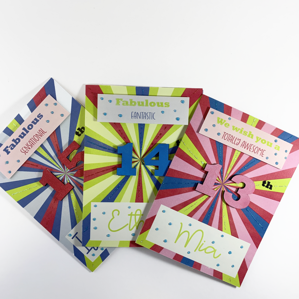 Time Warp Rays Birthday Greeting Card 001