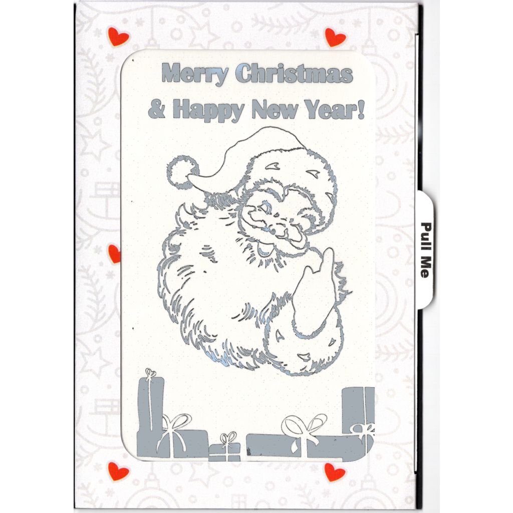 Vintage Santa Magic Christmas Slider Card - 005
