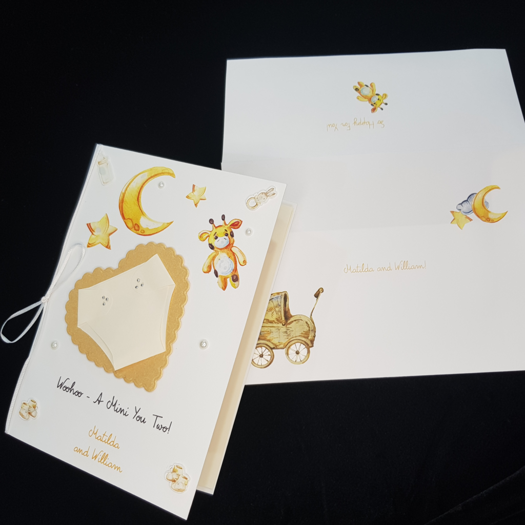 Vintage Baby Watercolour Regular Greeting Card - Expecting - Gender Neutral