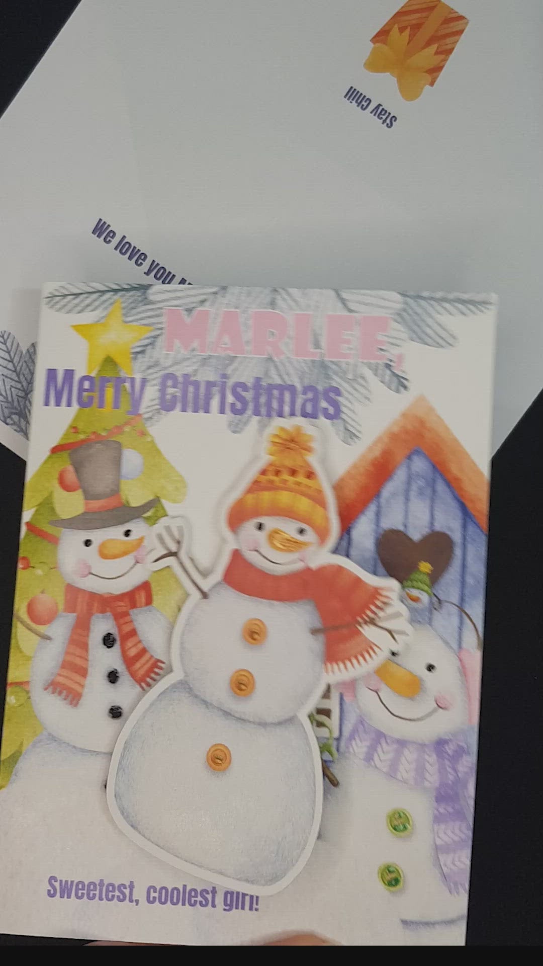 Snowman Family Wobble Card - 003