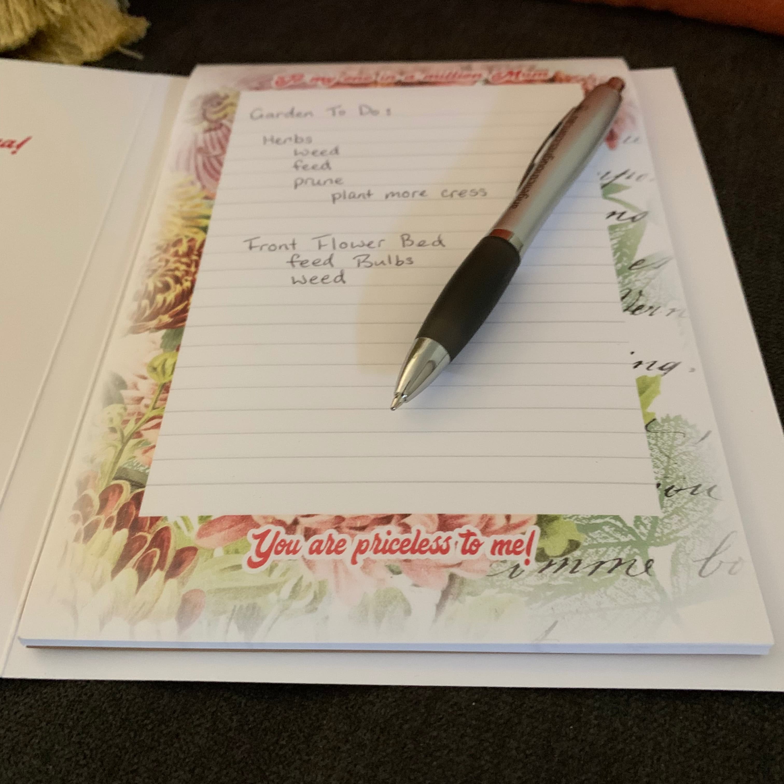 Personalised A5 Notepads - Vintage Chrysanthemum - written