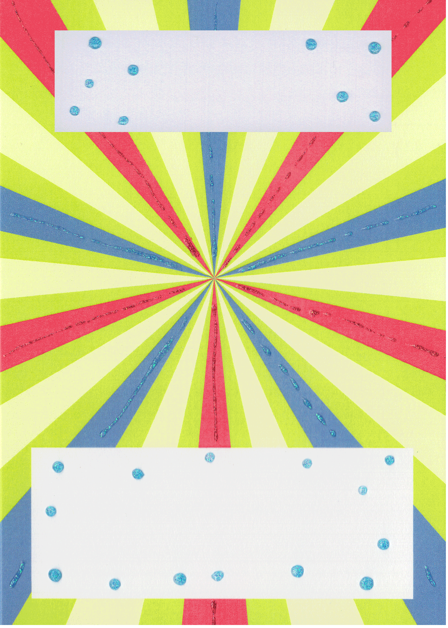 Time Warp Rays Birthday Greeting Card 001