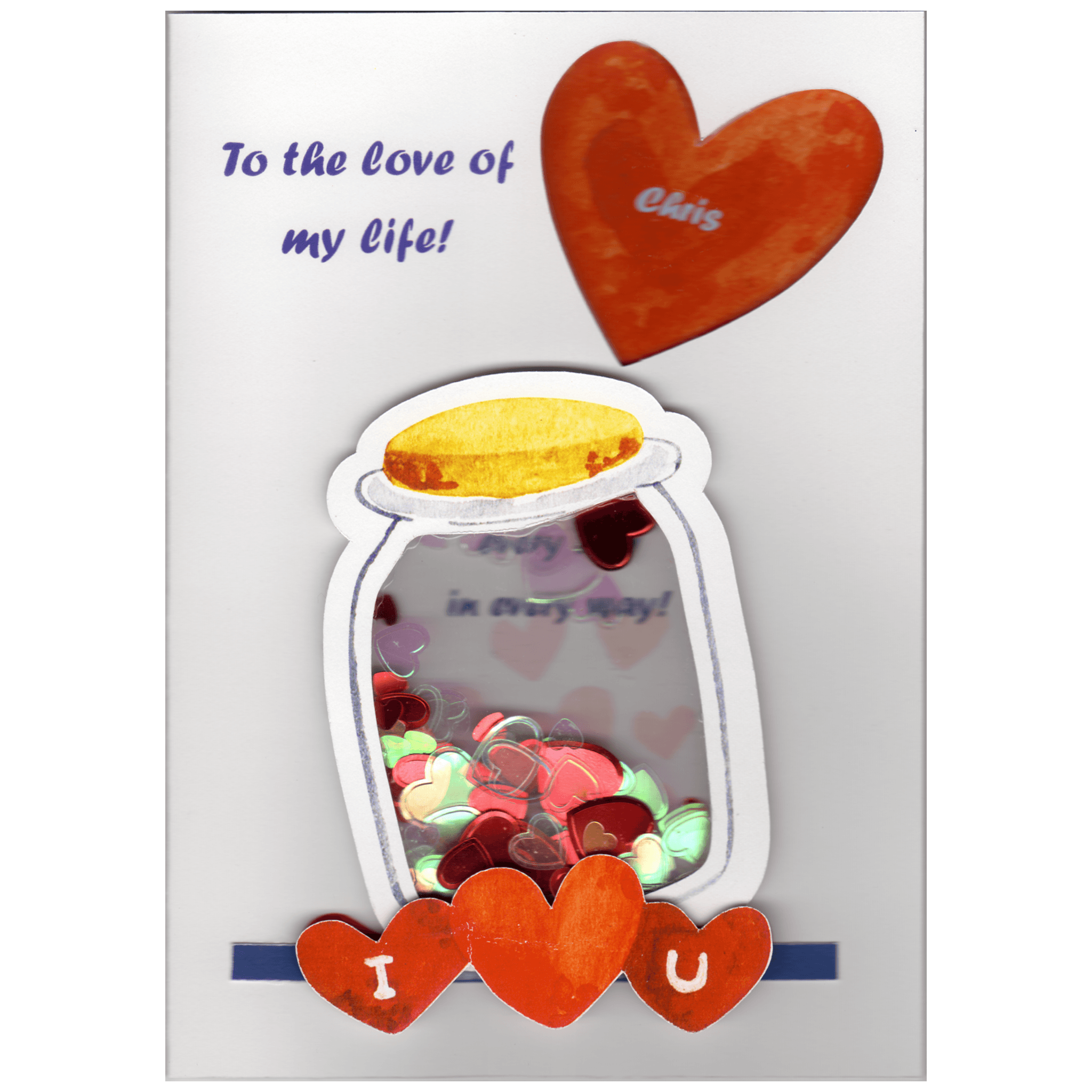 Heart Jar Shaker Card