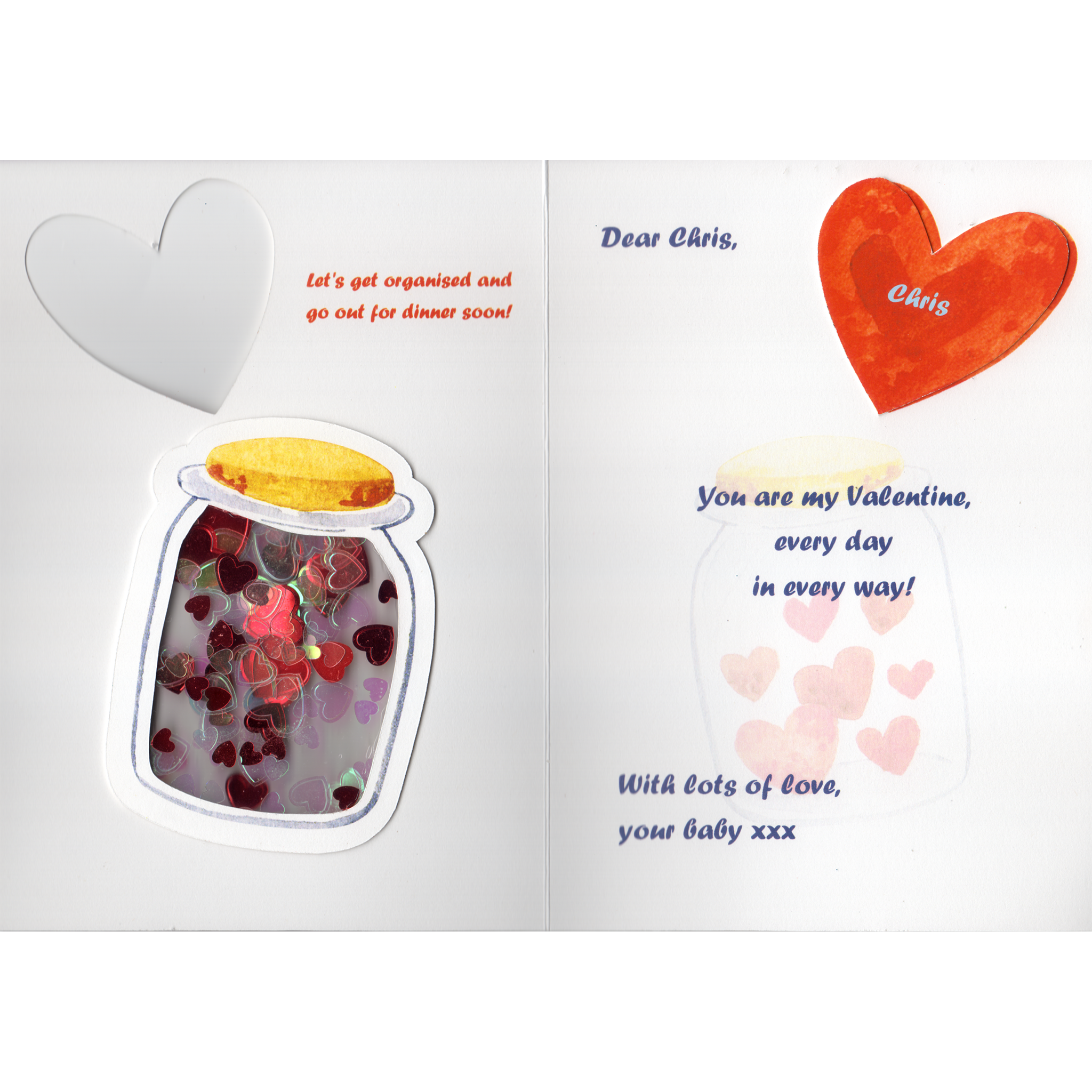 Heart Jar Shaker Card