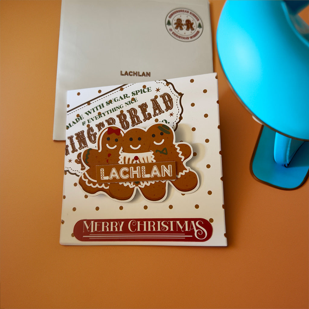Quick Gingerbread Christmas Wobble Greeting Card