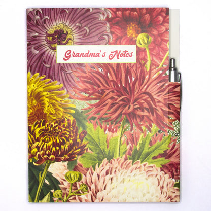 Personalised A5 Compendium - Vintage Chrysanthemum (2 pack A5 Notepads incl.)