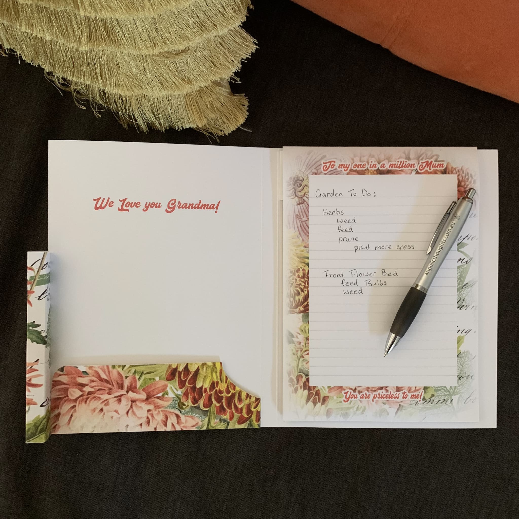Personalised A5 Compendium - Vintage Chrysanthemum (2 pack A5 Notepads incl.)