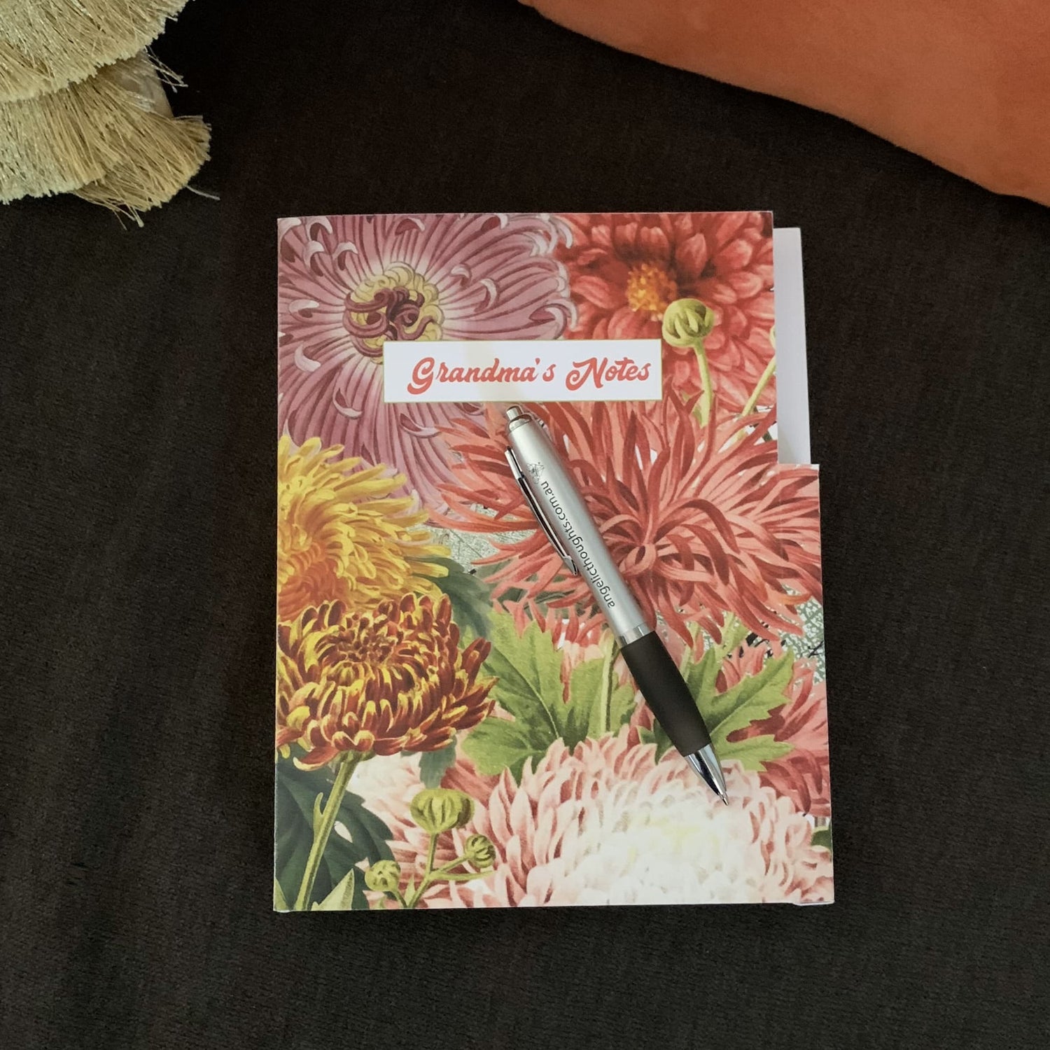 Personalised A5 Compendium - Vintage Chrysanthemum (2 pack A5 Notepads incl.)