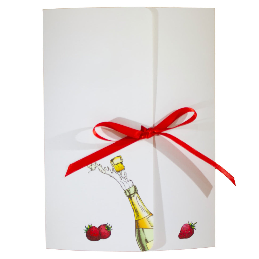 Sparkling Strawberry Celebration Greeting Card for Anniversary, Birthday, Congratulations, Graduation, New Job