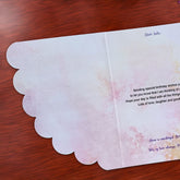 butterflies and flowers birthday card open - personalised message and verse