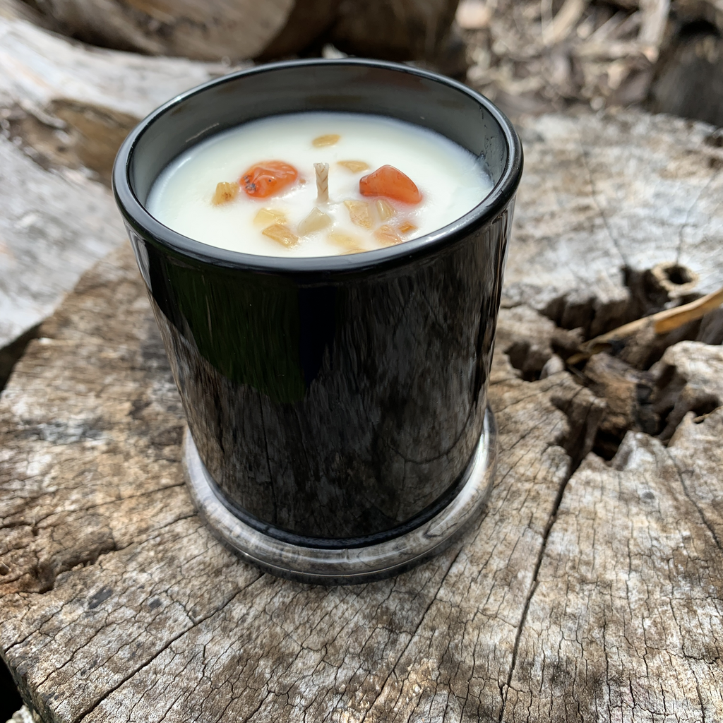 Sandalwood and Vanilla Soy Wax Candle - Medium