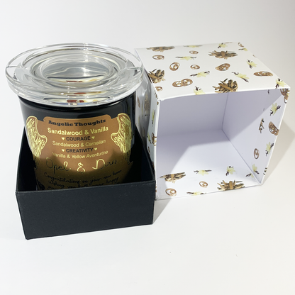 Sandalwood and Vanilla Soy Wax Candle - Medium