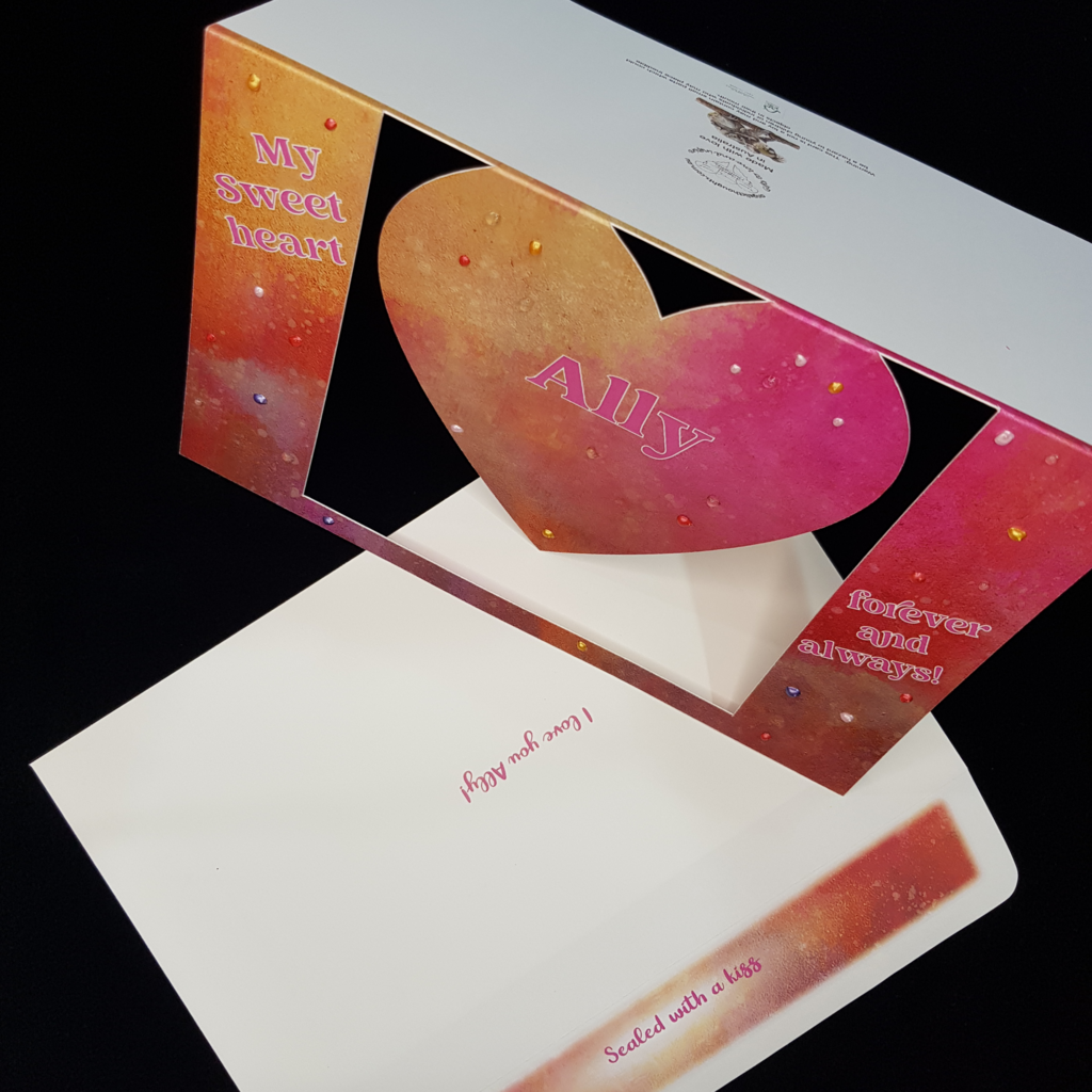 Heart Swing Love Card - Large Design 003