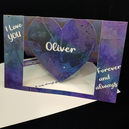 Heart Swing Love Card - Large Design 004