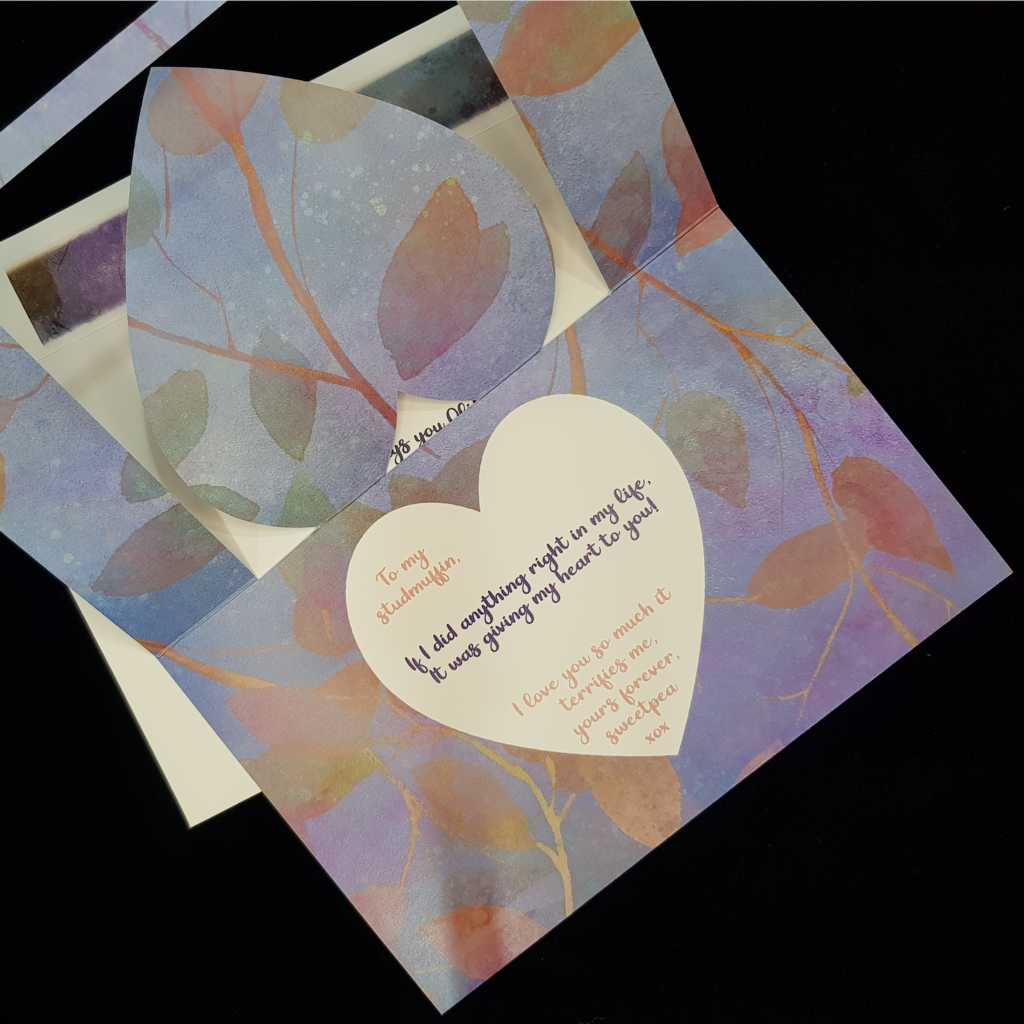 Heart Swing Love Card - Large Design 004
