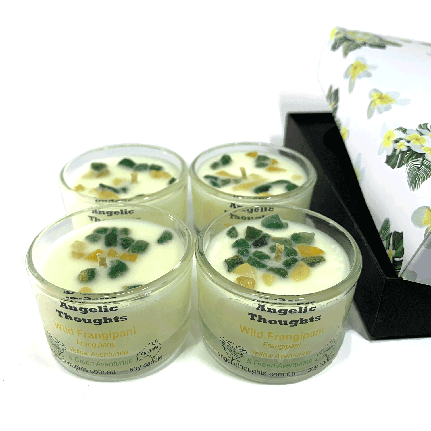 Wild Frangipani Soy Wax Candle - Round Tealight Pk 4
