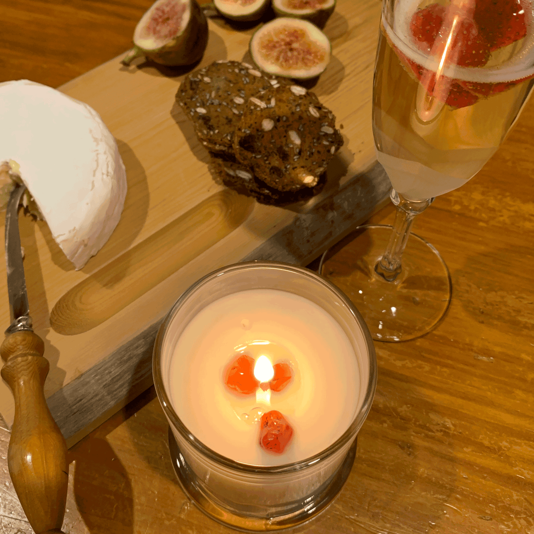 Sparkling Strawberry Soy Wax Candle - Medium