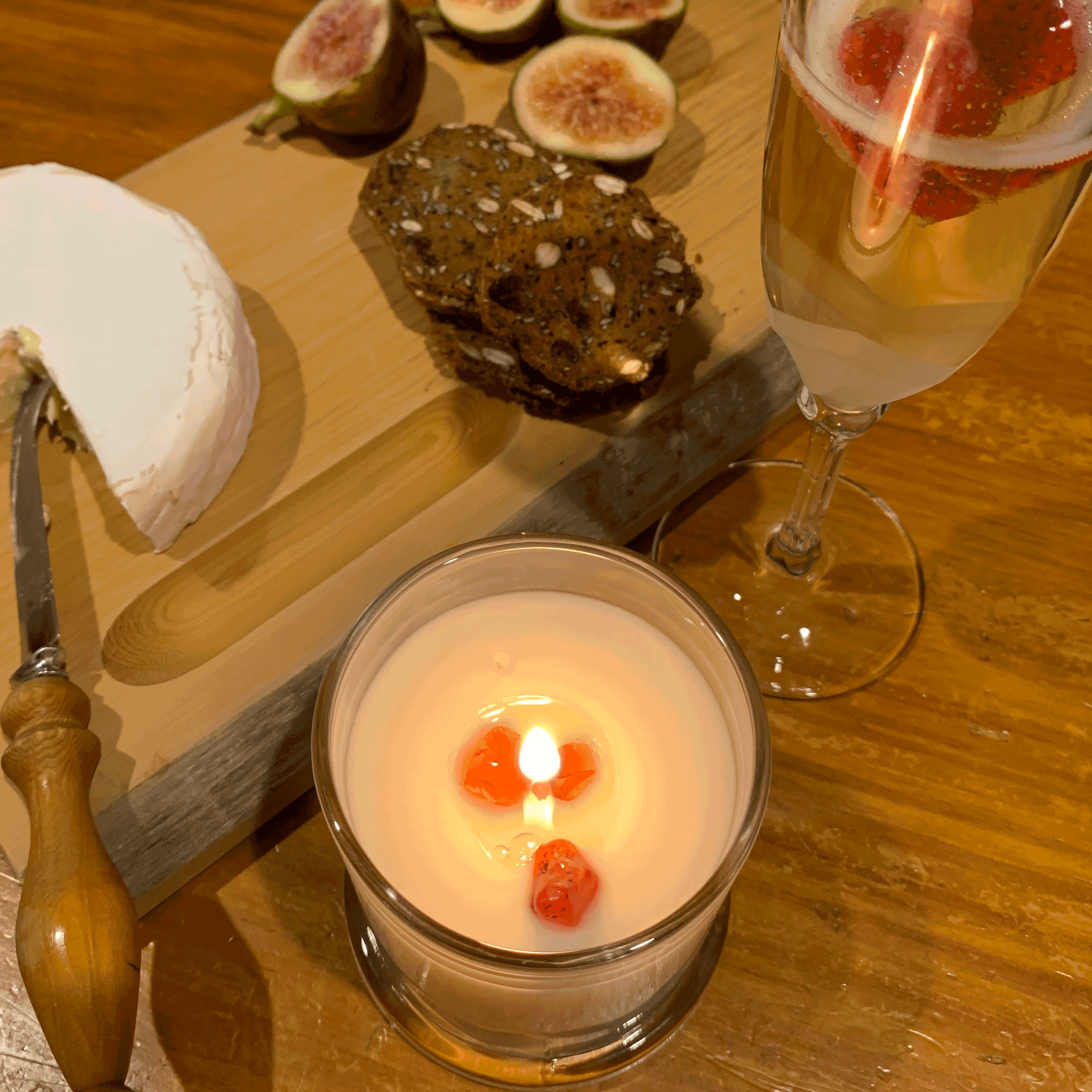 Sparkling Strawberry Soy Wax Candle - Medium