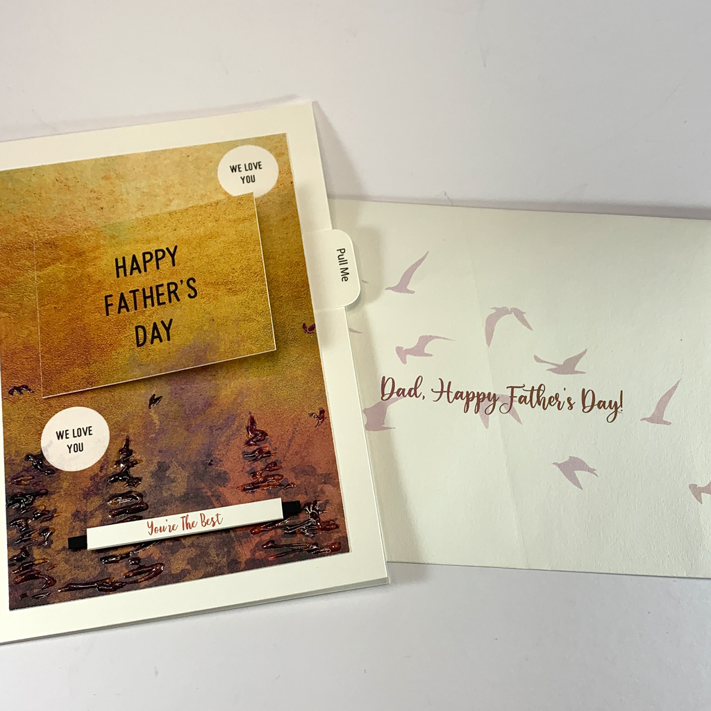 Misty Sunrise Front Pop Up Slider Greeting Card