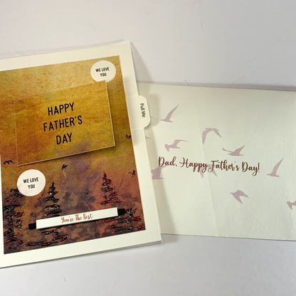 Misty Sunrise Front Pop Up Slider Greeting Card