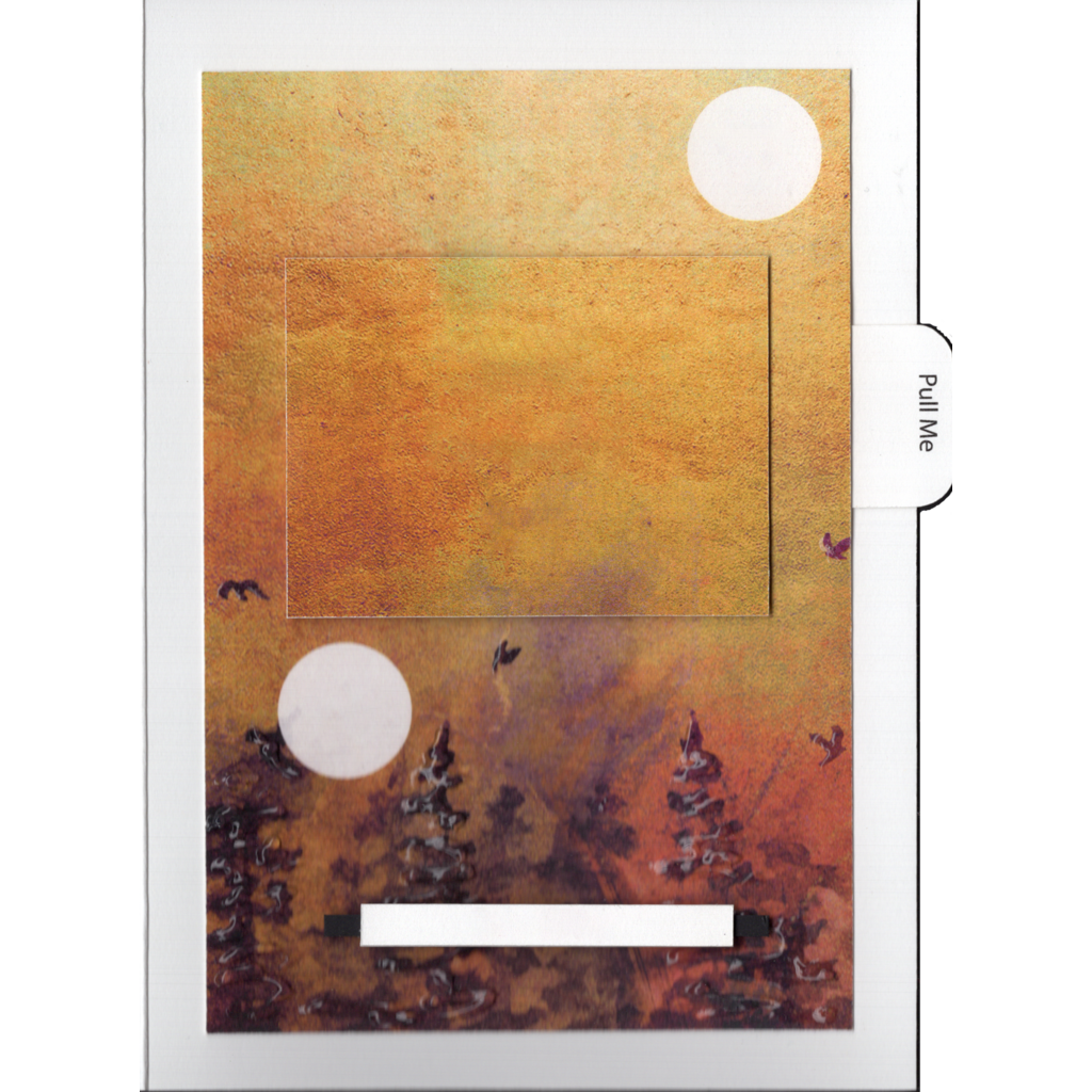 Misty Sunrise Front Pop Up Slider Greeting Card