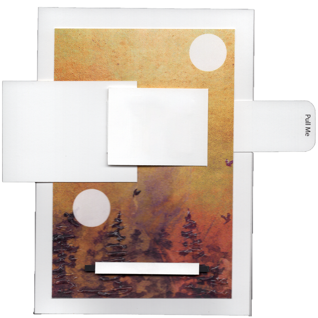 Misty Sunrise Front Pop Up Slider Greeting Card