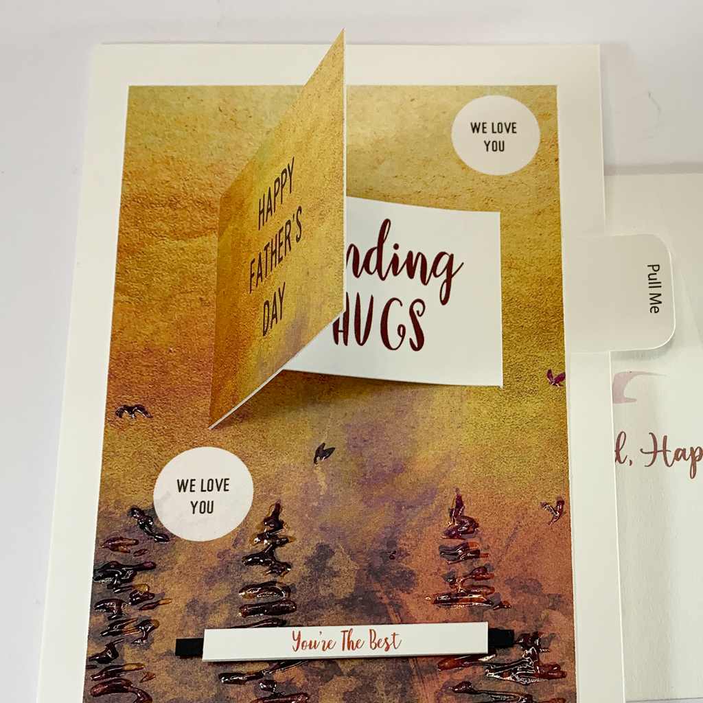 Misty Sunrise Front Pop Up Slider Greeting Card