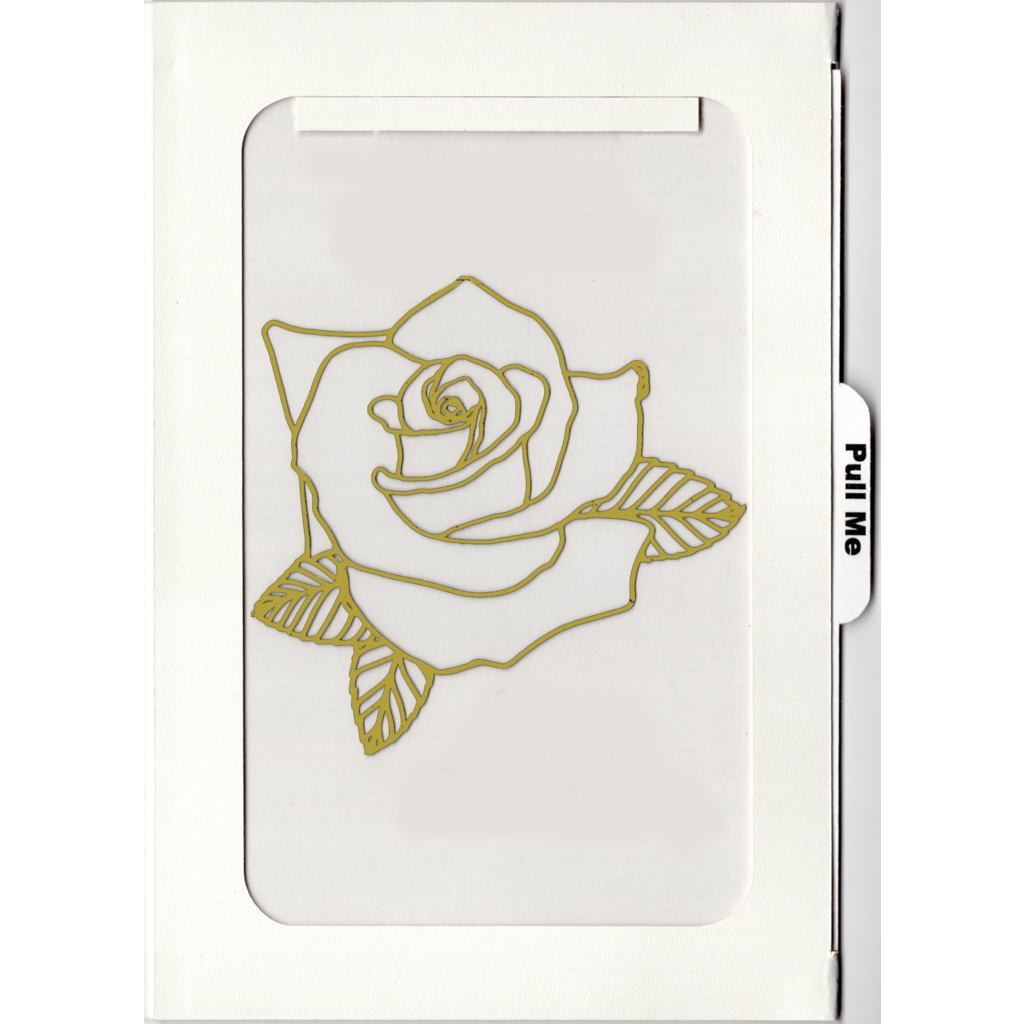 Handmade Personalised Card - Rose Magic Slider - 004 - 6 Colours Available