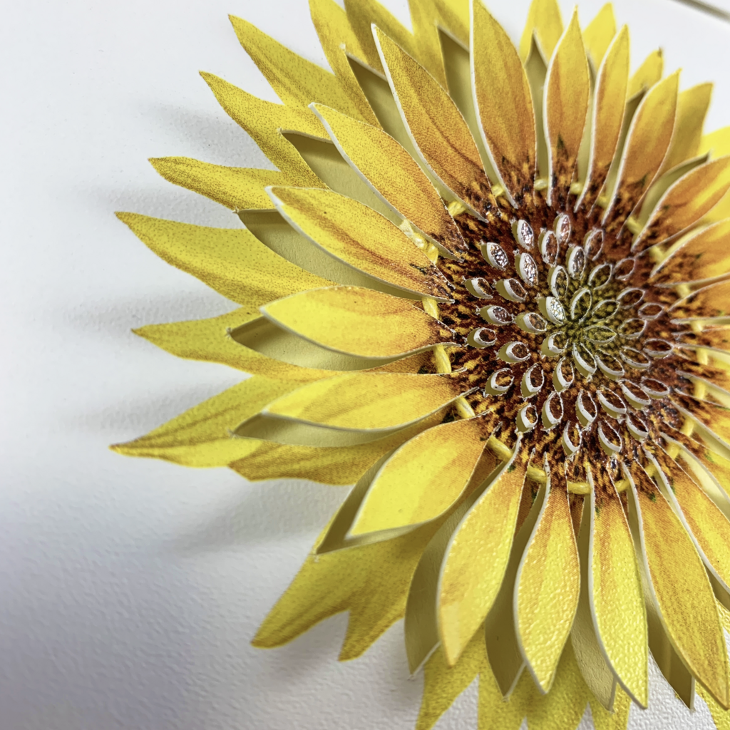 Personalised Anniversary Card with Sunflower