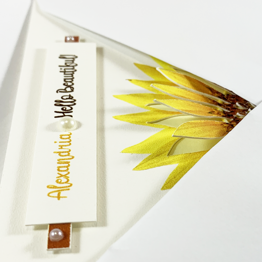 Personalised Anniversary Card with Sunflower