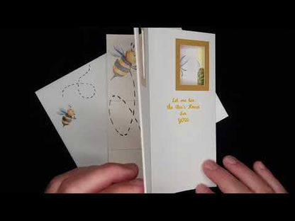 Personalised Custom Honey Bee Love Messages Peek A Boo Card