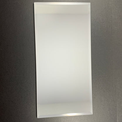 Rectangular Mirror Candle Plate with Bevilled Edge (30cm x 15cm)