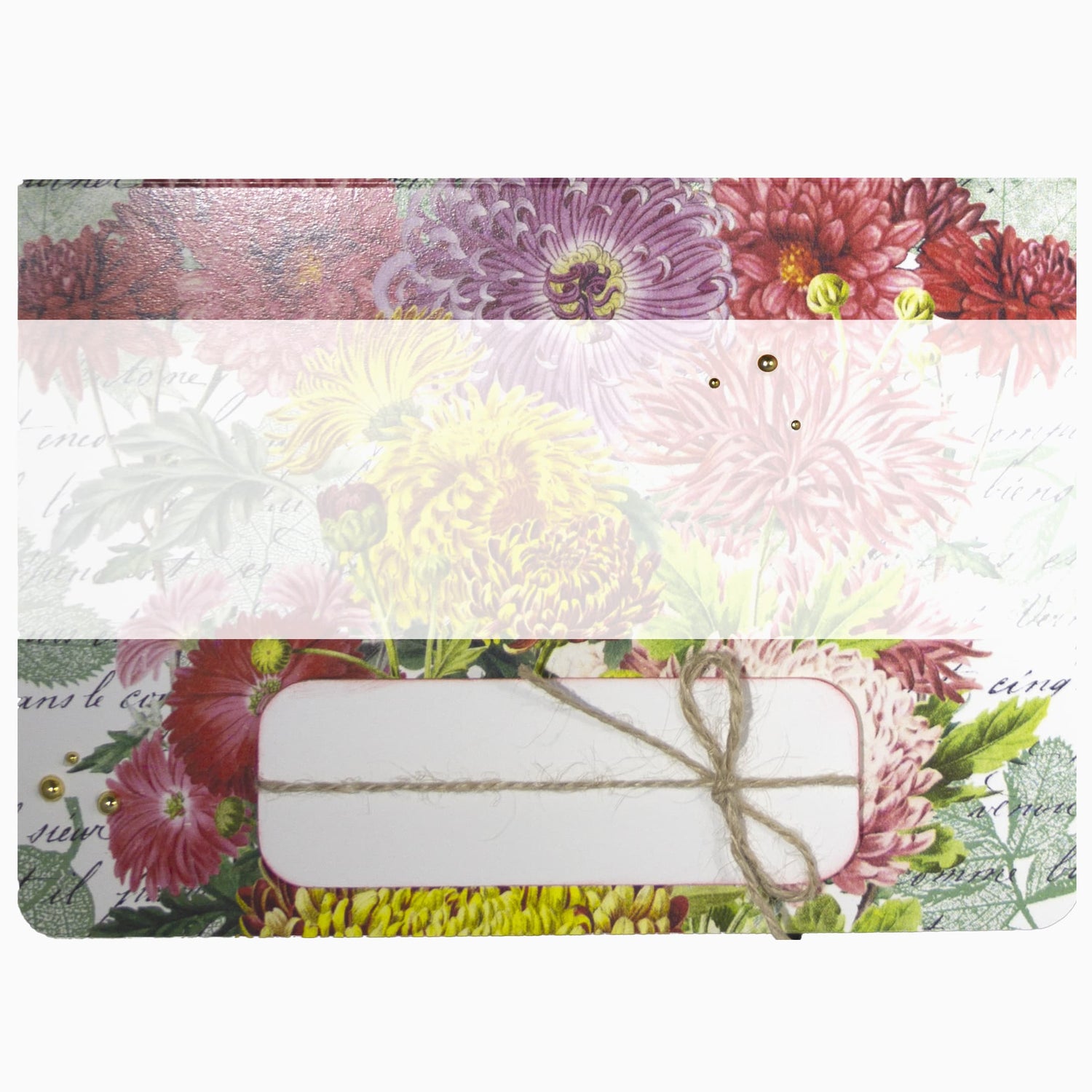 Handmade Personalised Mothers Day Vintage Chrysanthemum Greeting Card