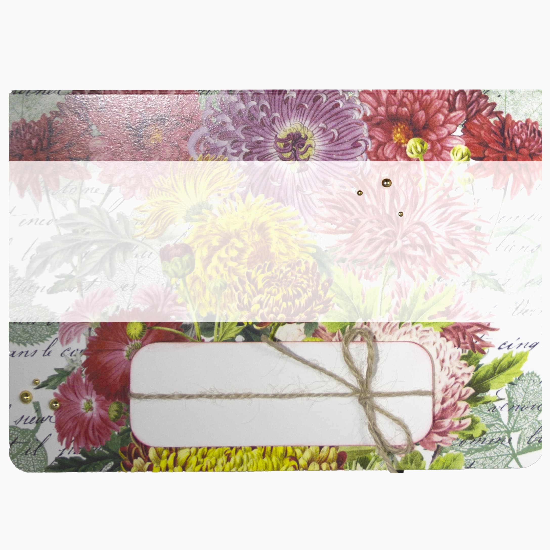 Handmade Personalised Mothers Day Vintage Chrysanthemum Greeting Card