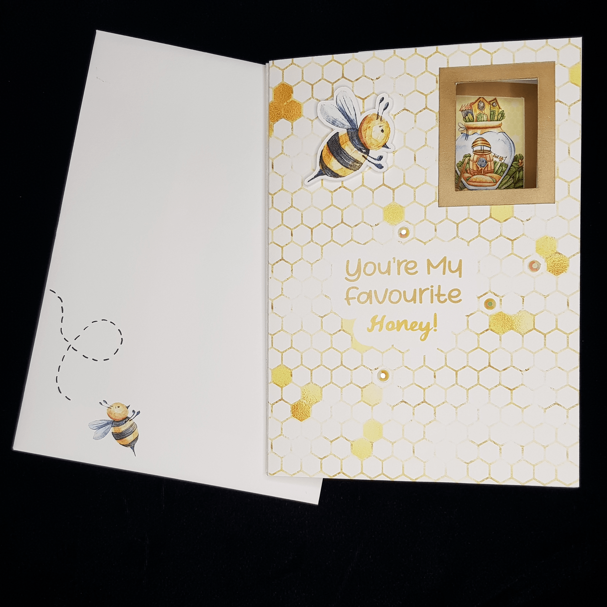Personalised Custom Honey Bee Love Messages Peek A Boo Card
