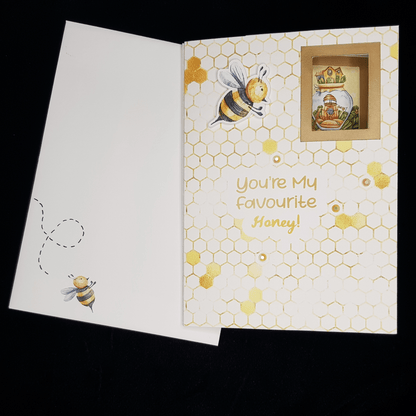 Personalised Custom Honey Bee Love Messages Peek A Boo Card