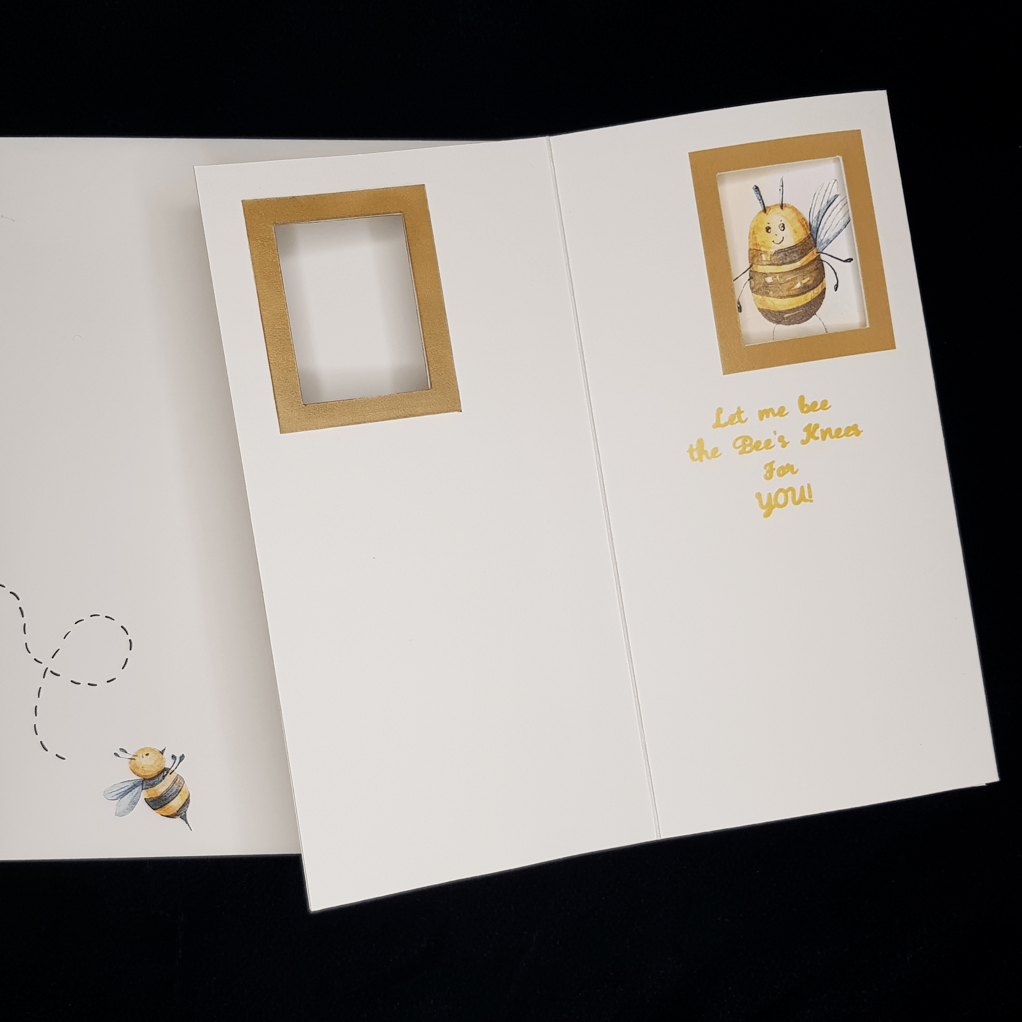 Personalised Custom Honey Bee Love Messages Peek A Boo Card