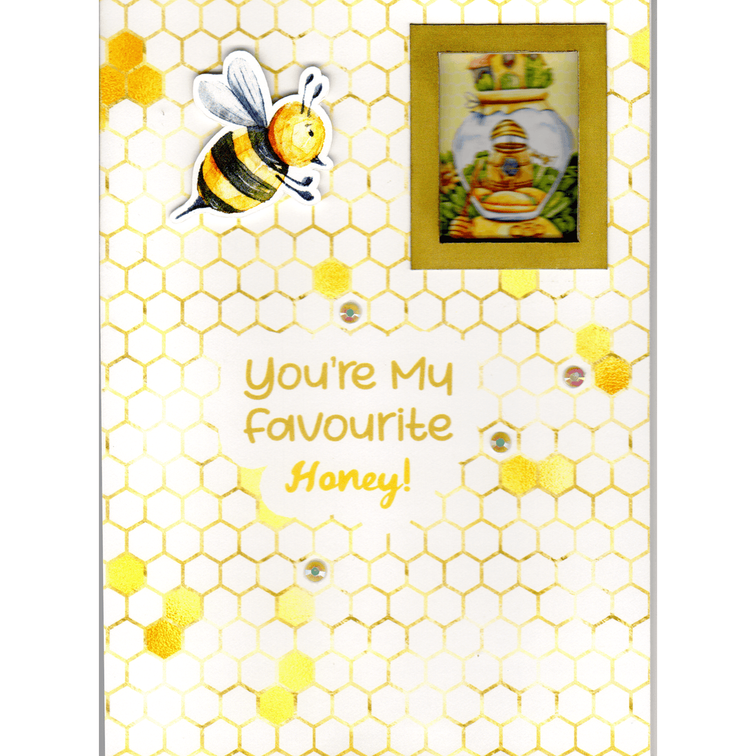 Personalised Custom Honey Bee Love Messages Peek A Boo Card
